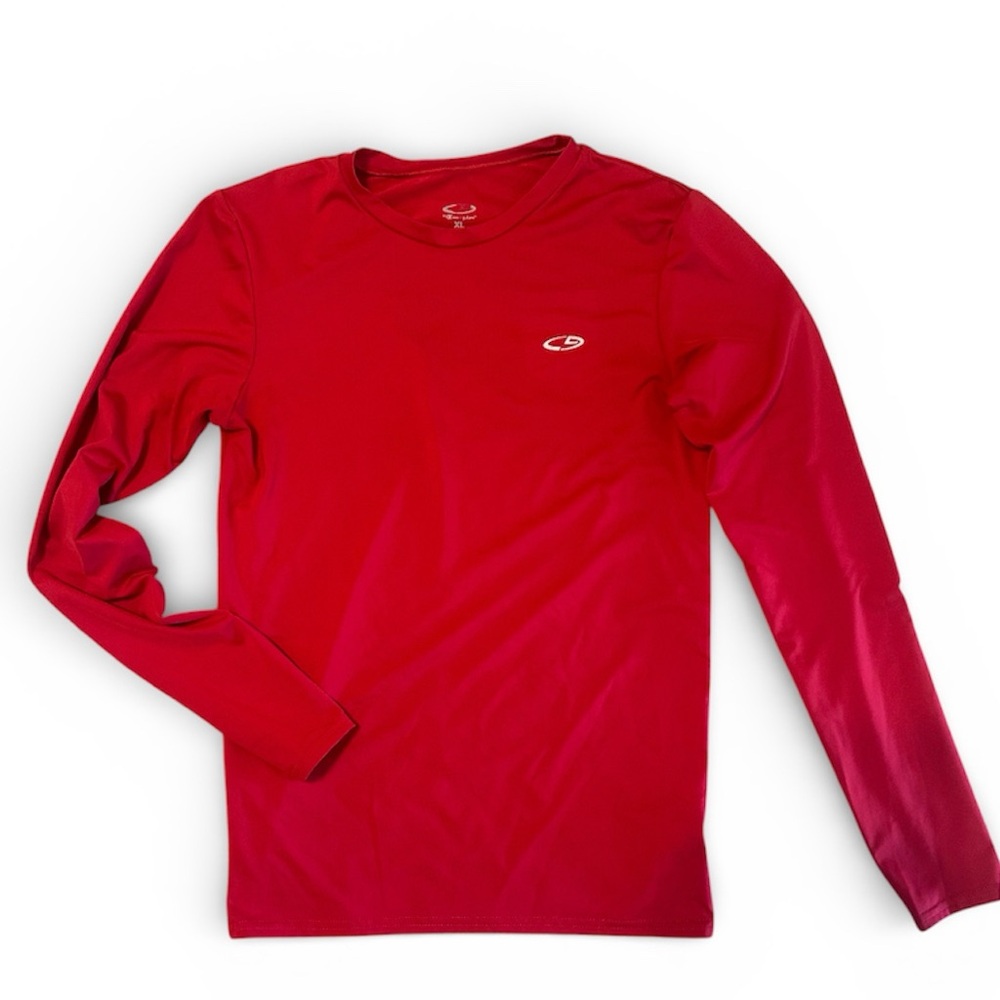 Champion Youth XL Red Performance Long Sleeve Shirt | Kids Athletic Activewear